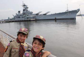 Robert and Jonathan and the battleship
