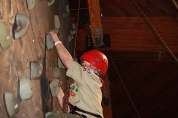 Robert on climbing wall