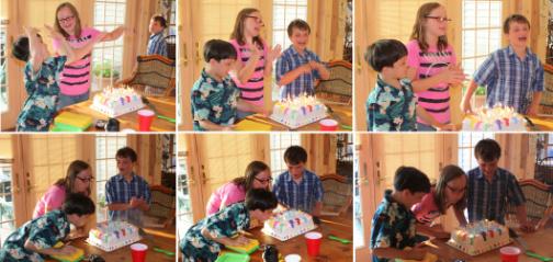 Singing and Blowing candles