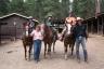 Jonathan, Robert and Nancy on Horseback