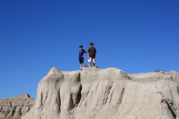 Jonathan and Robert on a high rock