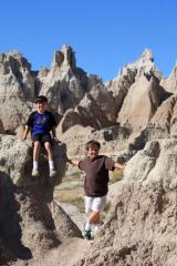 Jonathan and Robert in the badlands