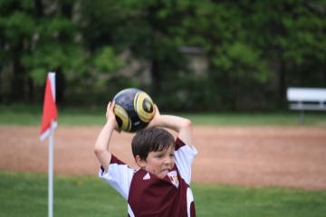 Jonathan throws the ball in