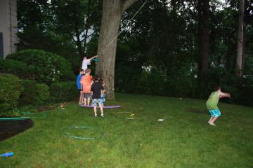 Kids on swing