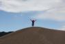 Ian gets to the top of one dune