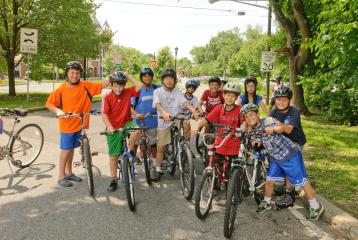 Boys and Friends on a bike ride